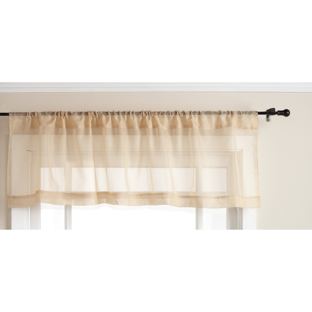 Stylemaster Sheer Voile Panel Adult 60x84 Gold New Elegance Rod Pocket Curtain